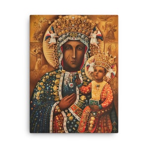 Our Lady Of Czestochowa Black Madonna By Jasna Gora Shrine Canvas Print - Canvas Wall Art