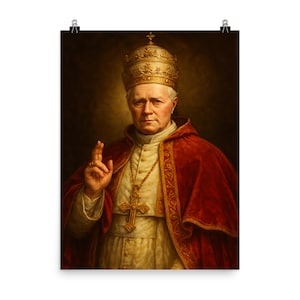 Vintage Pope Pius X Poster Print: Catholic Wall Art