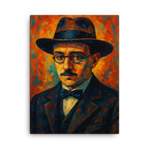 Fernando Pessoa Portrait Canvas Print: Literary Home Decor