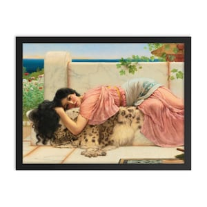 When the Heart Is Young Framed Print: John William Godward Neoclassical Wall Art