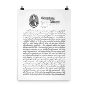 The Gettysburg Address Poster Print