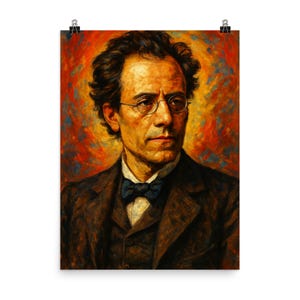 Gustav Mahler Poster: Vintage Style Classical Composer Wall Art
