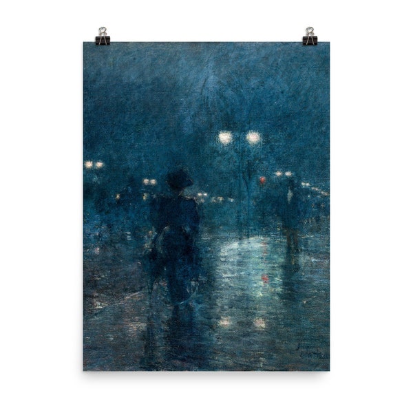 Fifth Avenue Nocturne by Childe Hassam Poster Print