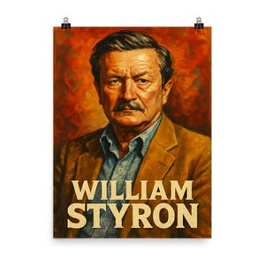 William Styron Literary Art Poster: Vintage Book Lover Wall Decor