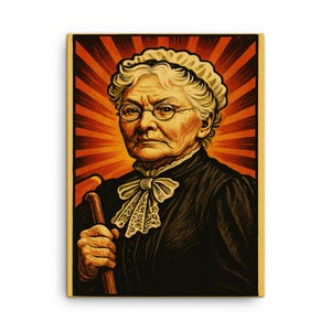 Mary Harris Jones Canvas Print: Inspiring Labor Leader, Historic Feminist Wall Art