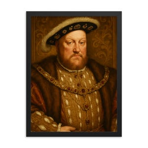 Henry VIII Framed Print: Tudor Royalty Portrait, Historic Wall Art