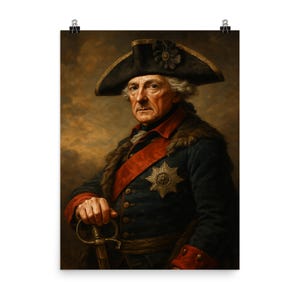 Frederick the Great Poster Print - Vintage Prussian Wall Art for History Buffs & Collectors - Unique Gift Decor