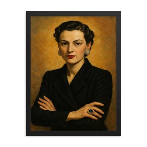 Suzanne Belperron Framed Art Print: Vintage French Fashion Icon