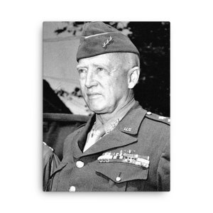 George S. Patton Leinwanddruck - Leinwand-Wandkunst