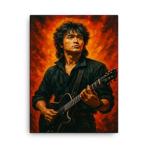 Viktor Tsoi Canvas Print Wall Art – Iconic Retro Russian Rock Decor, Unique Music Legend Gift for Fans