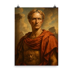 Vintage Julius Caesar Poster Print – Classic Roman Historical Wall Art for Home Office Decor, Unique Gift Idea