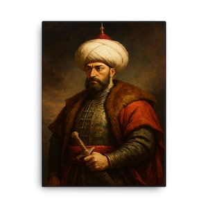 Sultan Mehmed II Ottoman Canvas Print – Historic Turkish Wall Art, Unique Renaissance Decor for Home or Office