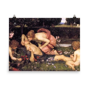 The Awakening of Adonis by John William Waterhouse Poster Print