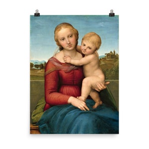 Madonna y el niño de Raphael Poster Print
