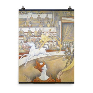 Circus Poster Print by Seurat Wall Art | Vibrant Impressionist Home Decor | Unique Art Gift Idea | Gallery Quality