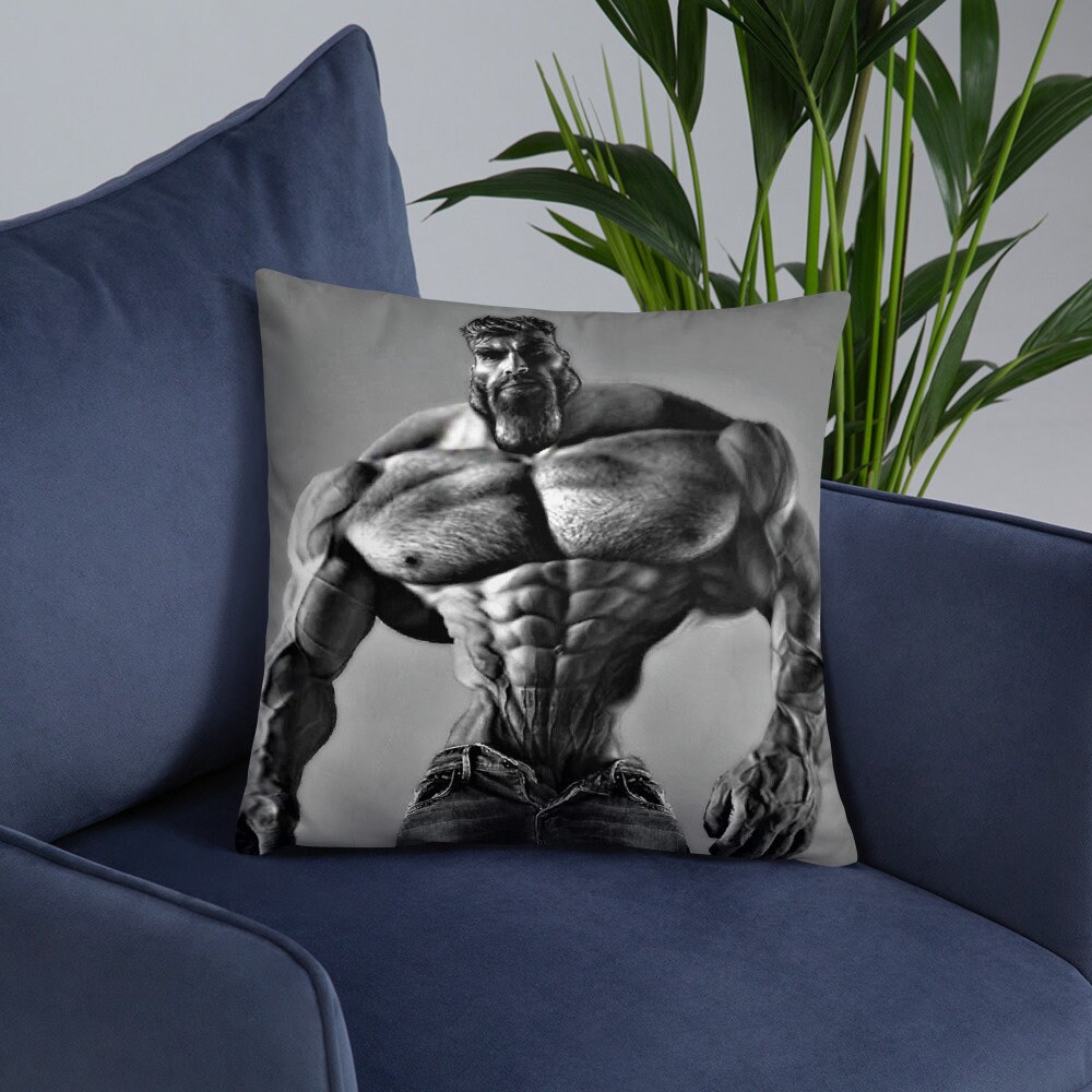 Gigachad Meme Funny Giga Chad Photoshop Pillow -  Portugal