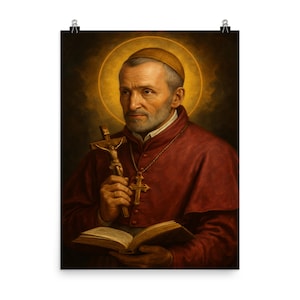 Saint Alphonsus Liguori Poster Print | Vintage Catholic Wall Art | Inspirational Religious Decor | Unique Spiritual Gift