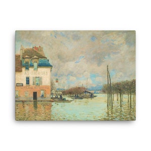 Flooding at Port-Marly by Alfred Sisley Canvas Print - Canvas Wall Art