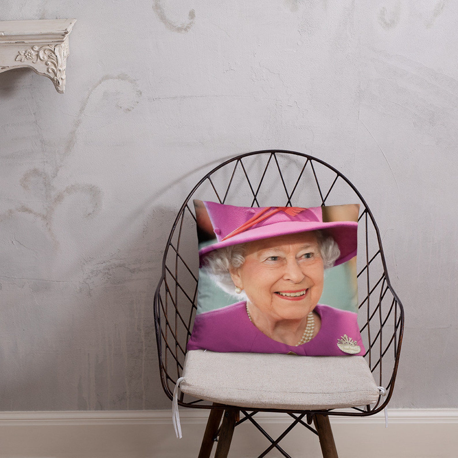 The Queen queen Elizabeth II Throw Pillow Etsy UK