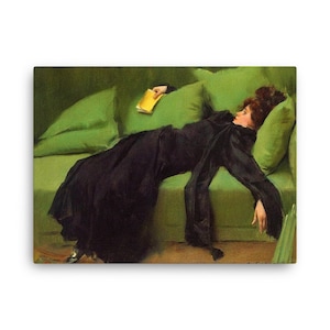A Decadent Girl - After The Ball by Ramon Casas Canvas Print - Canvas Wall Art