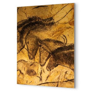 Chauvet-Pont-d&#39;Arc Cave Paintings Metal Print — 36,000-Year-Old Paleolithic Wall Art from France