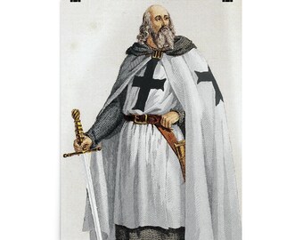 Portrait of Jacques de Molay (c.1243-1314) Master of the Knights