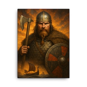 Harald Hardrada Viking Canvas Print – Norse King Wall Art, Medieval Scandinavian Decor, Unique History Gift
