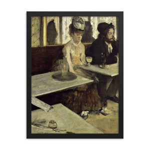 Lámina enmarcada El bebedor de absenta de Edgar Degas