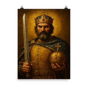 Byzantine Emperor Poster: Nicephorus II Phocas Historical Wall Art