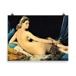 La Grande Odalisque by Jean Auguste Dominique Ingres Poster Print