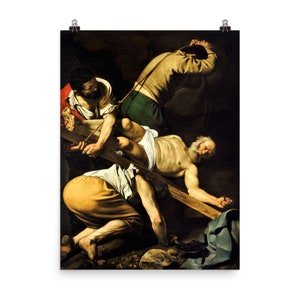 Crucifixion of St. Peter by Caravaggio Poster Print