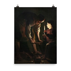Joseph le charpentier, par Georges de La Tour Poster Print