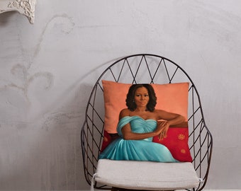 Michelle Obama Official Portrait Pillow