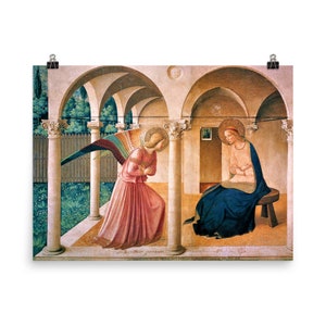 La Anunciación de Beato Angelico Poster Print