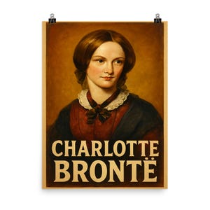 Charlotte Bronte Art Print: Vintage Literary Wall Decor