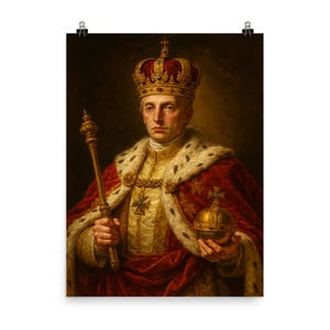 Francis II Holy Roman Emperor Art Print - Unique Vintage Style Wall Decor - Historical European Poster for Home