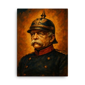 Otto von Bismarck Canvas Print – Historic German Statesman Wall Art, Vintage Portrait Home Decor, Unique Gift for History Lovers