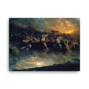 The Wild Hunt Of Odin By Peter Nicolai Arbo Canvas Print - Canvas Wall Art
