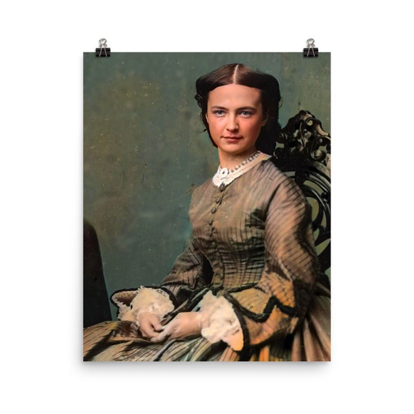 Elizabeth Bacon Custer (Colored) Poster Print