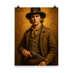 Billy the Kid Poster: Wild West Outlaw Photography Print