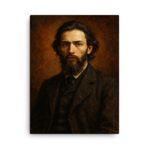 Vsevolod Garshin Canvas Print – Literary Wall Art, Unique Russian Author Portrait Décor, Book Lover Gift
