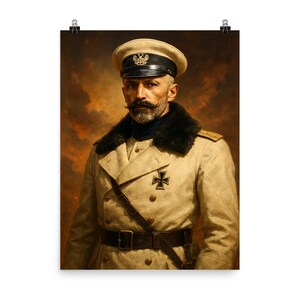 Pyotr Wrangel Commanding Portrait Poster Print – Unique Historical Wall Art, Vintage Military Decor, Gift for History Buffs