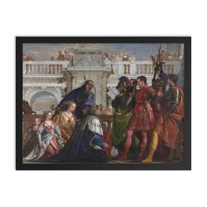Paolo Veronese Family of Darius Framed Print – Renaissance Wall Art, Classical Masterpiece Decor, Elegant Historical Home Accent