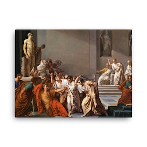 The Death of Julius Caesar by Vincenzo Camuccini Canvas Print - Canvas Wall Art