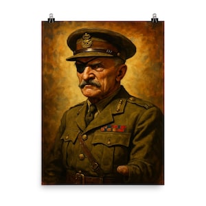 Adrian Carton de Wiart Heroic WWII Wall Art Poster Print - Vintage Military Decor for History Buffs & Enthusiasts