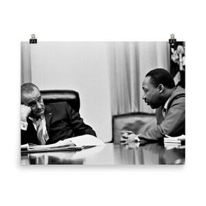 MLK and LBJ Poster Print