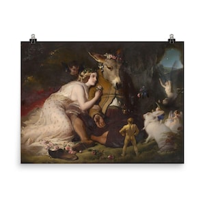 Titania and Bottom Art Print: Edwin Landseer, Midsummer Night&#39;s Dream