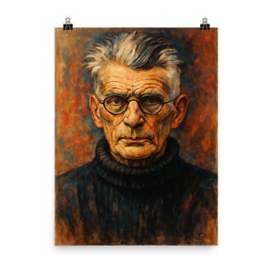 Samuel Beckett Print: Literary Wall Art for Book Lovers