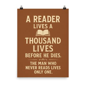Reader&#39;s Journey Poster: Inspirational Book Lover Wall Art