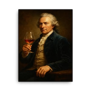 Richard Hennessy Canvas Print: Luxury Cognac-Inspired Bar Decor